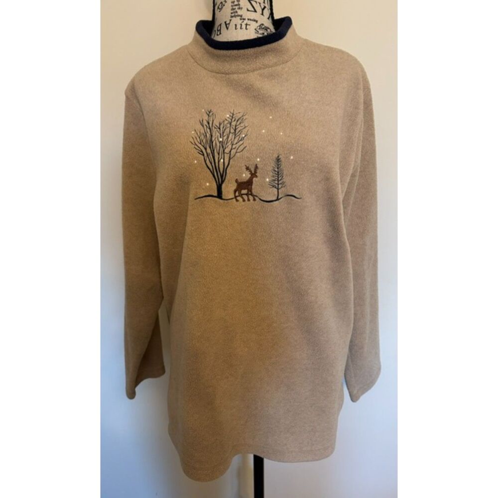Croft & Barrow holiday fleece - women's size Large
